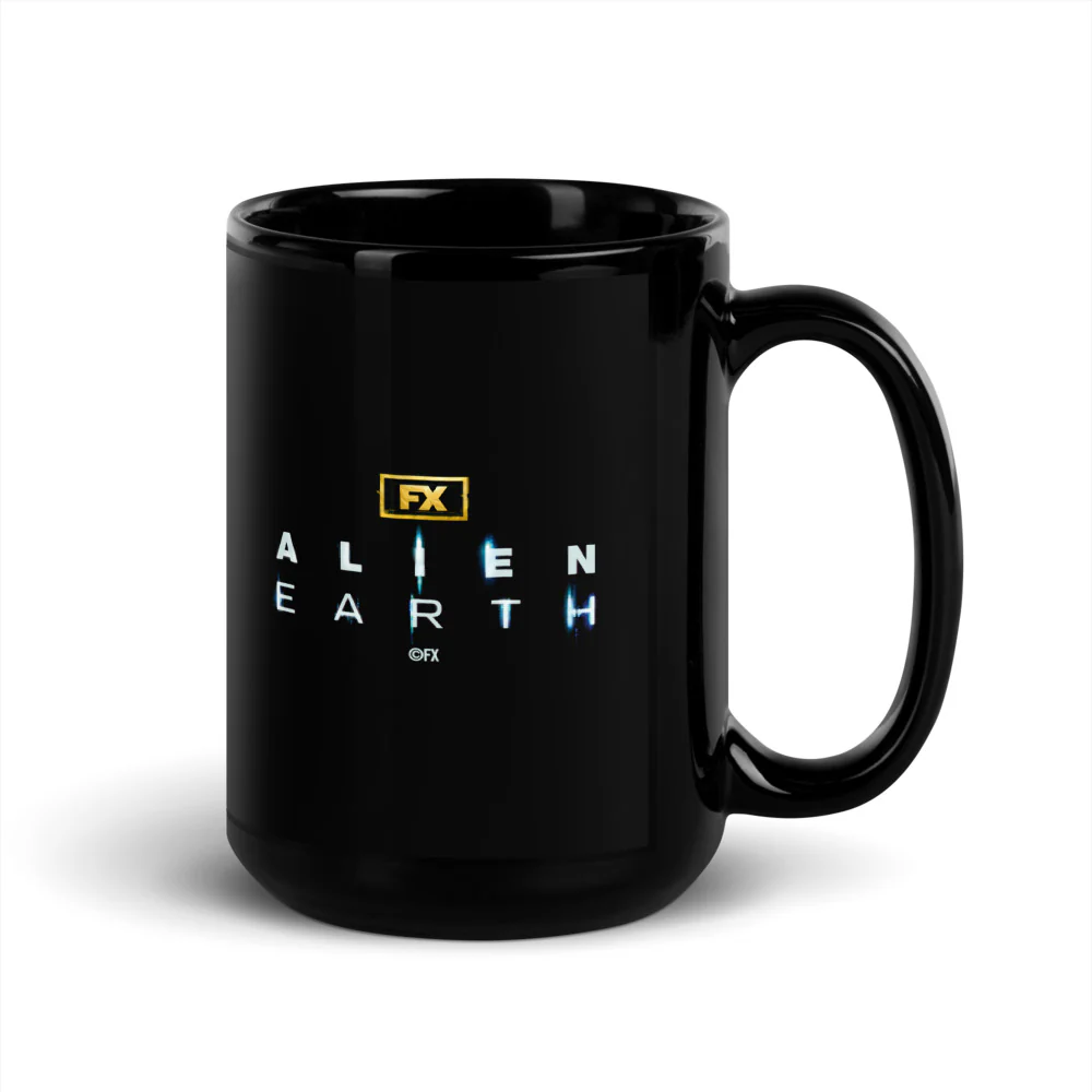 Alien: Earth Cracked Earth Black Glossy Mug - Image 6