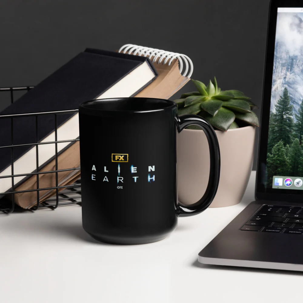Alien: Earth Cracked Earth Black Glossy Mug - Image 8