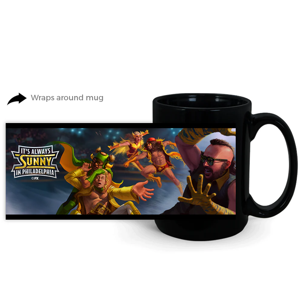 It's Always Sunny in Philadelphia Season 14 Art Black Mug - Image 3