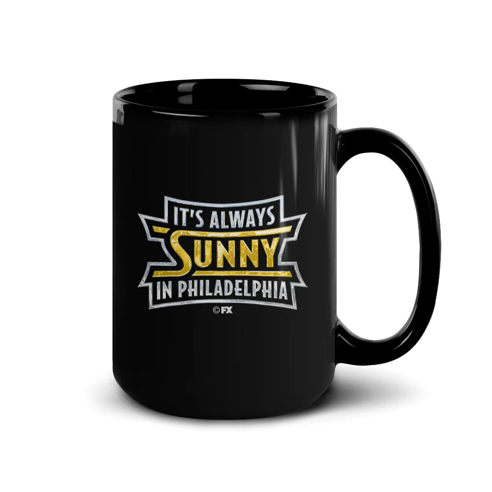 It's Always Sunny in Philadelphia Season 14 Logo Black Mug - Image 3