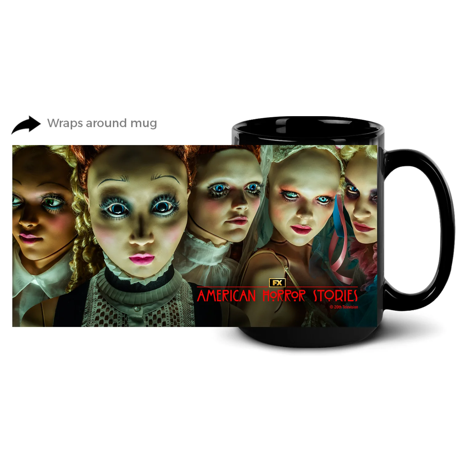 American Horror Stories Season 2 Key Art Black Mug - Image 6