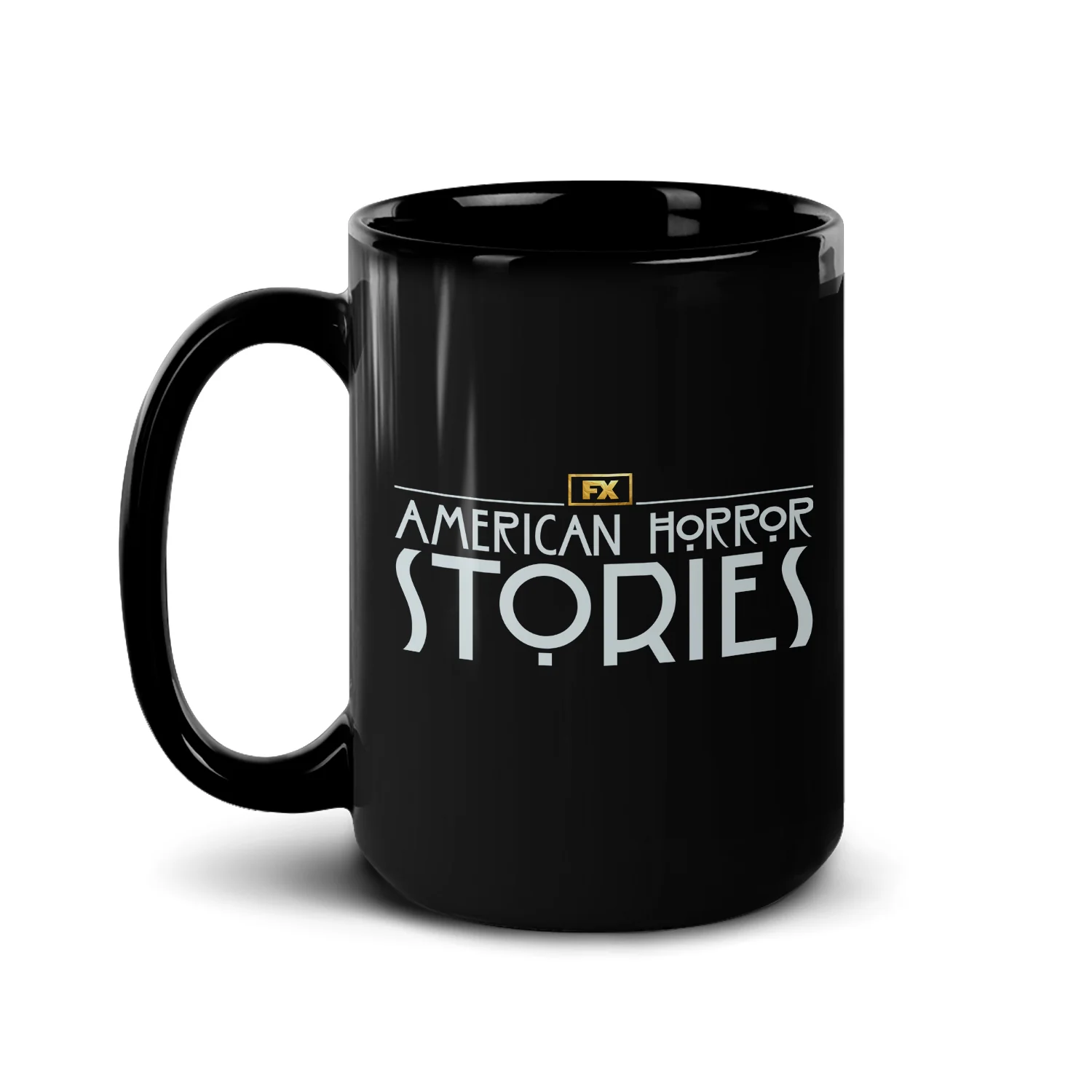 American Horror Stories Stacked Logo Black Mug - Image 5