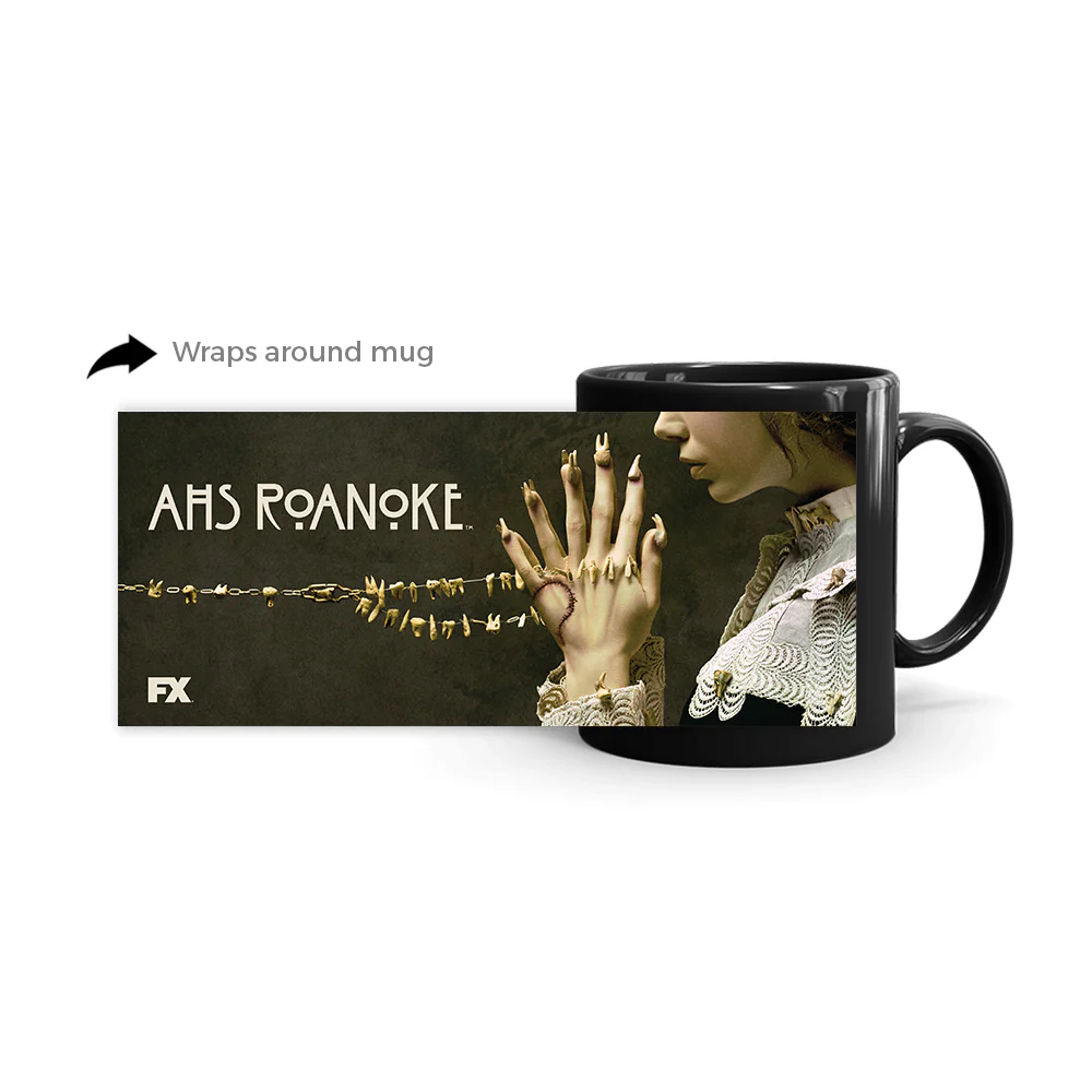 American Horror Story Roanoke Art Black Mug - Image 3