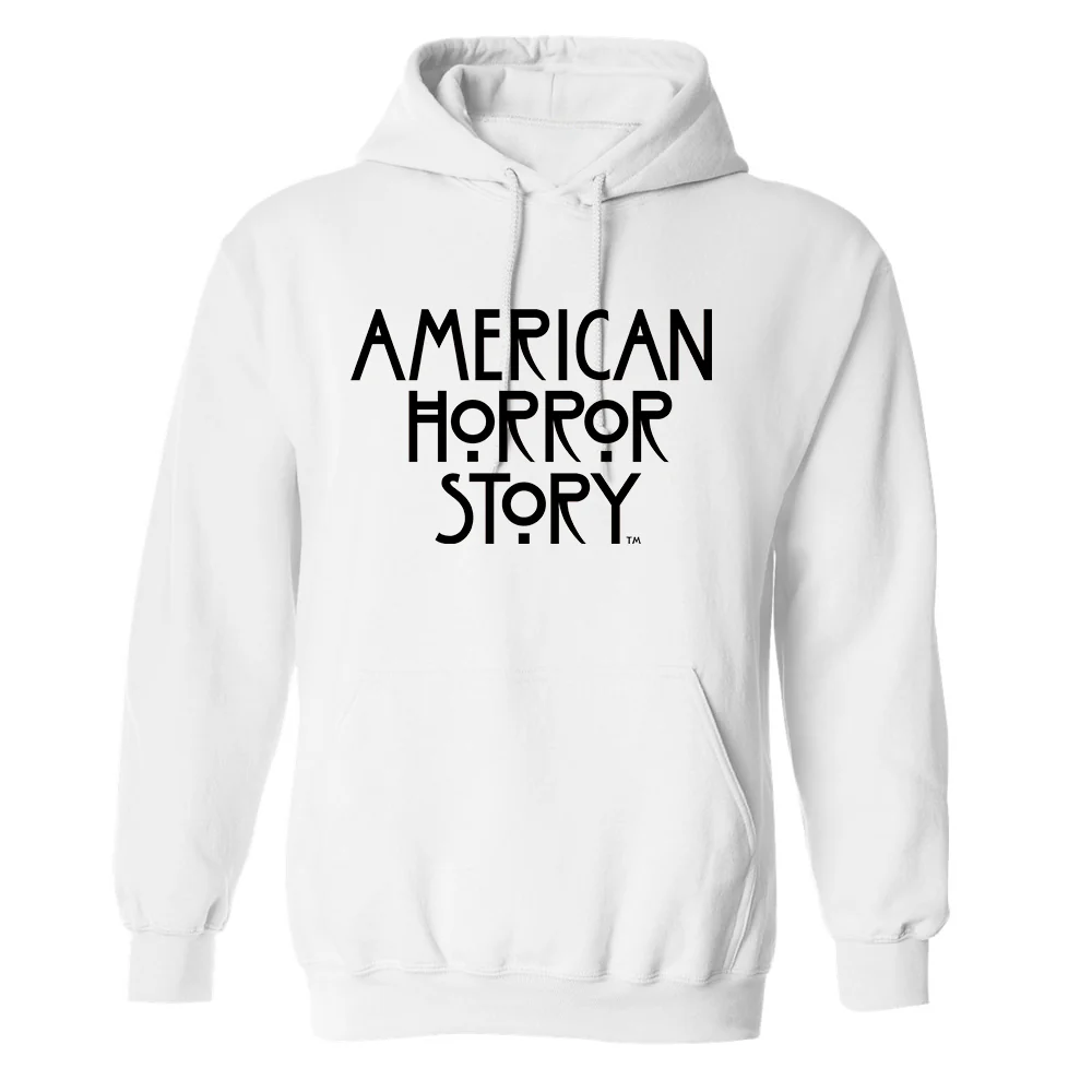 American Horror Story Stacked Logo Fleece Hooded Sweatshirt - Image 4
