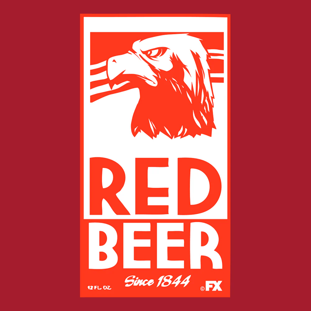 Archer Red Beer Fleece Hooded Sweatshirt - Image 4