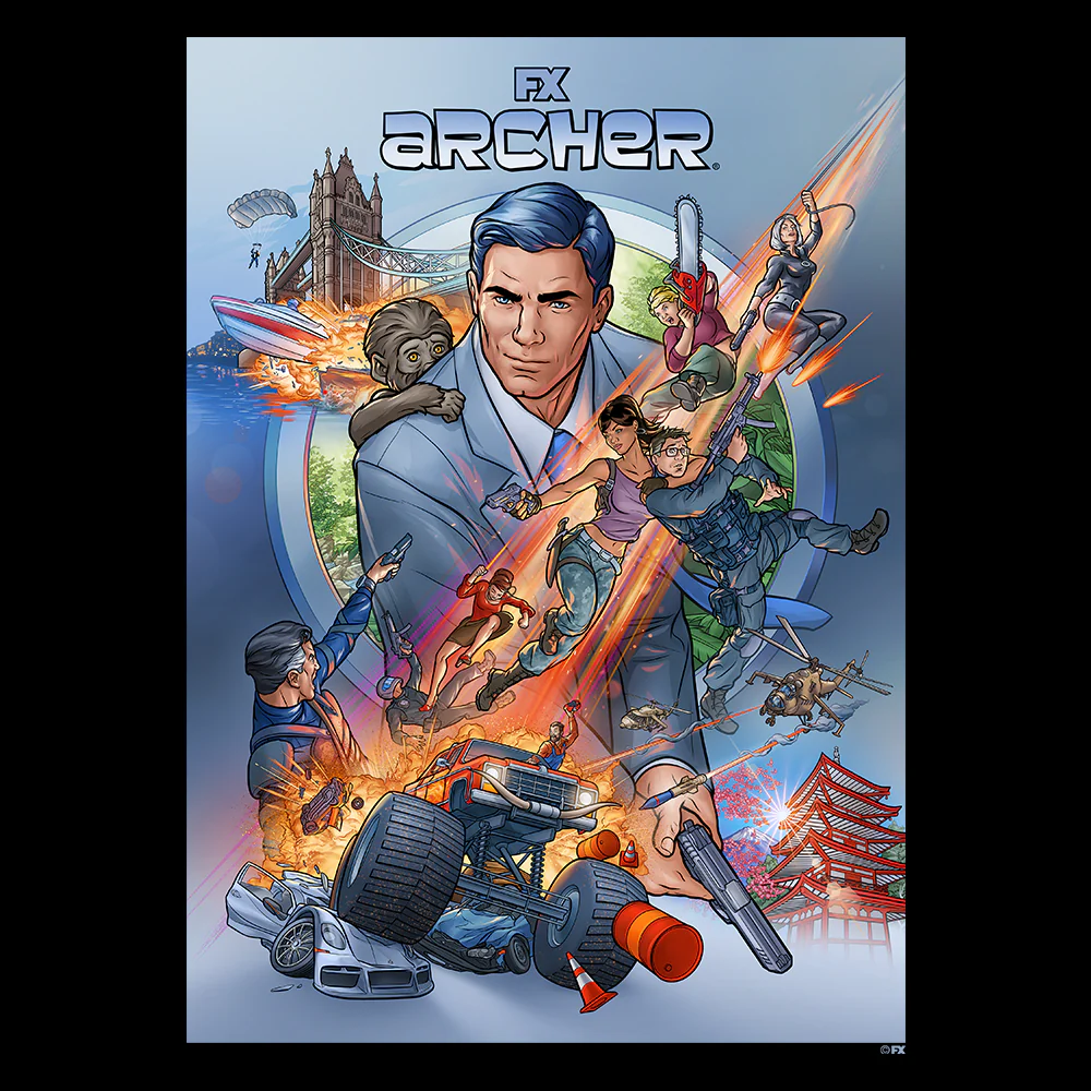 Archer Season 12 Key Art Adult Short Sleeve T-Shirt - Image 2