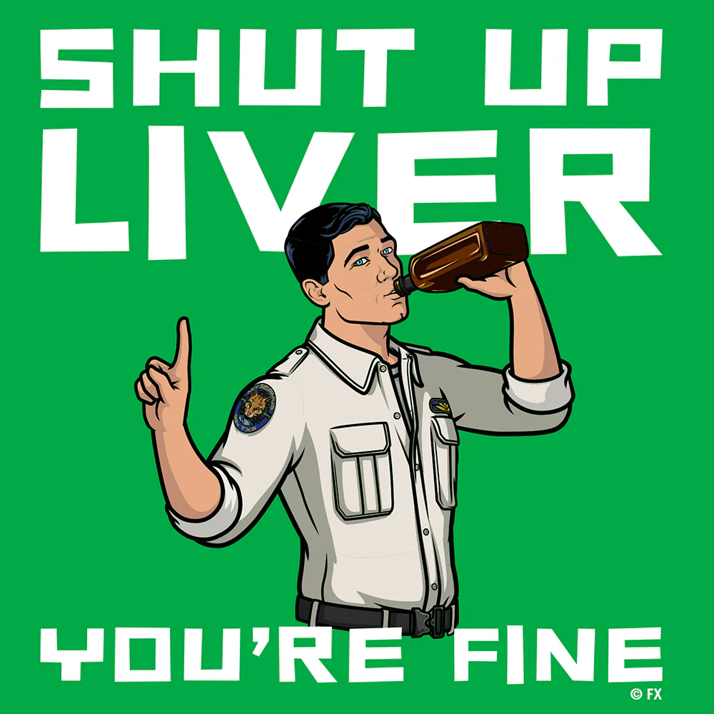 Archer Shut Up Liver Die Cut Sticker - Image 2
