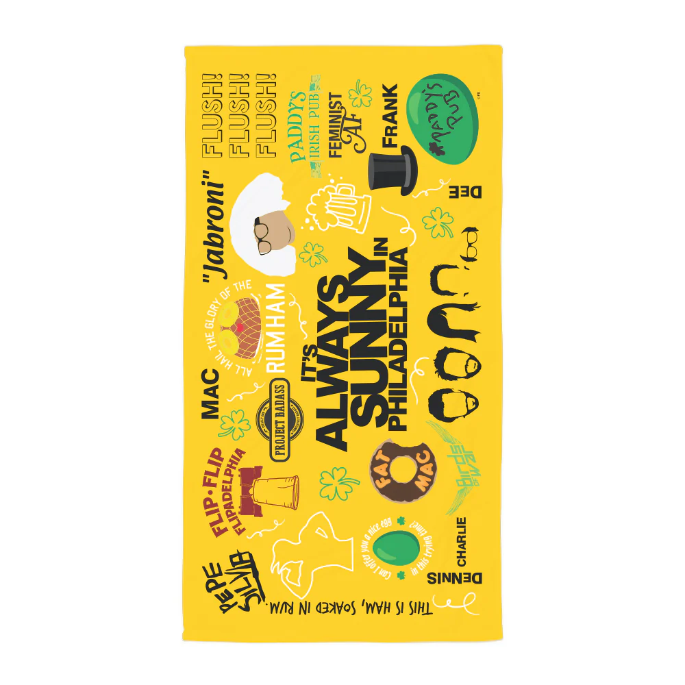 It's Always Sunny in Philadelphia Mash Up Beach Towel