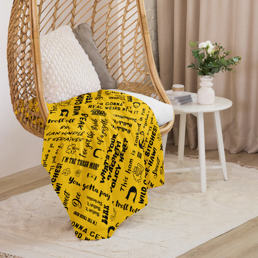 It's Always Sunny in Philadelphia Quotes Sherpa Blanket - Image 3
