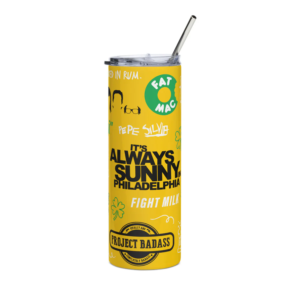 It's Always Sunny in Philadelphia Sticker Icons Skinny Tumbler