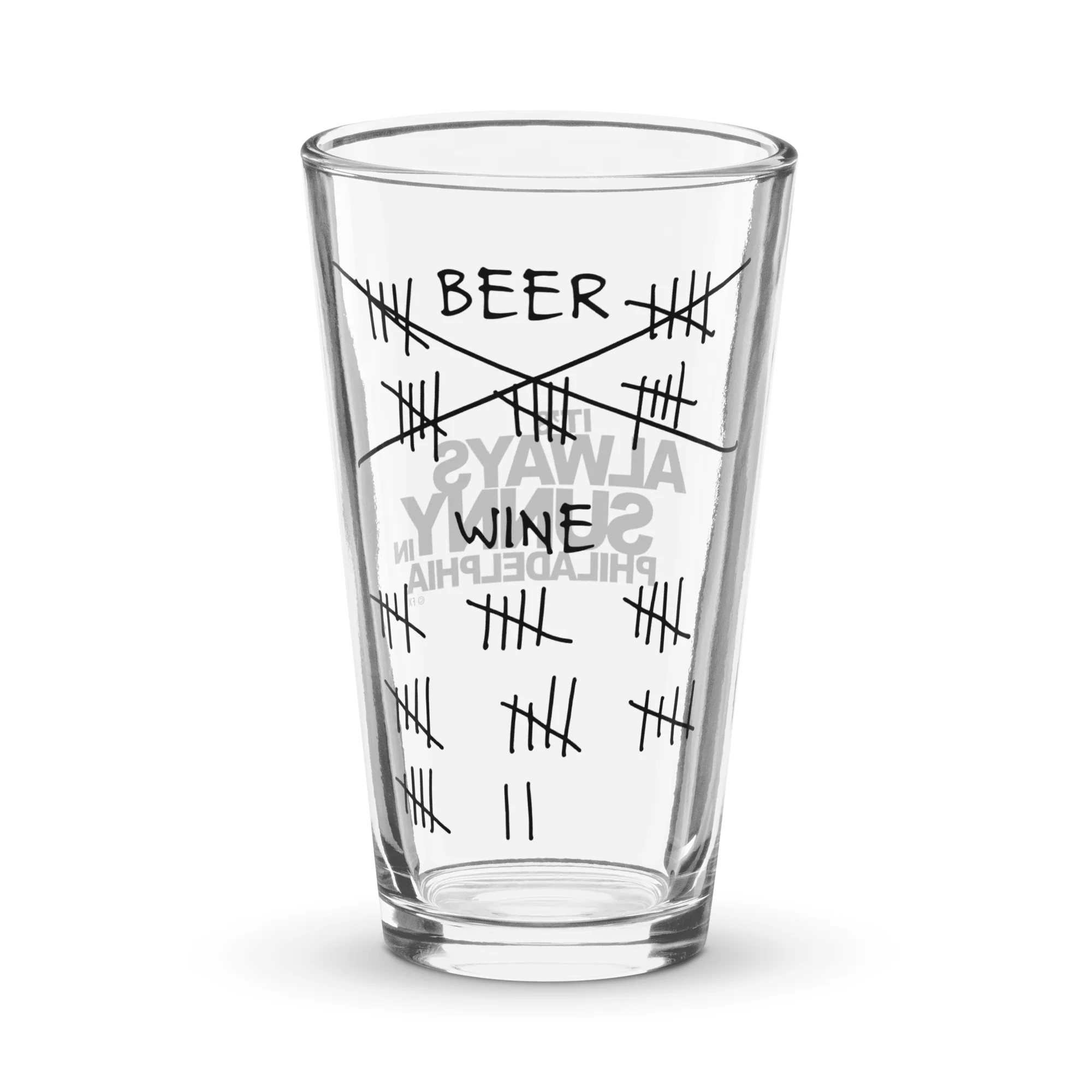 It's Always Sunny in Philadelphia Wade Boggs Challenge Pint Glass