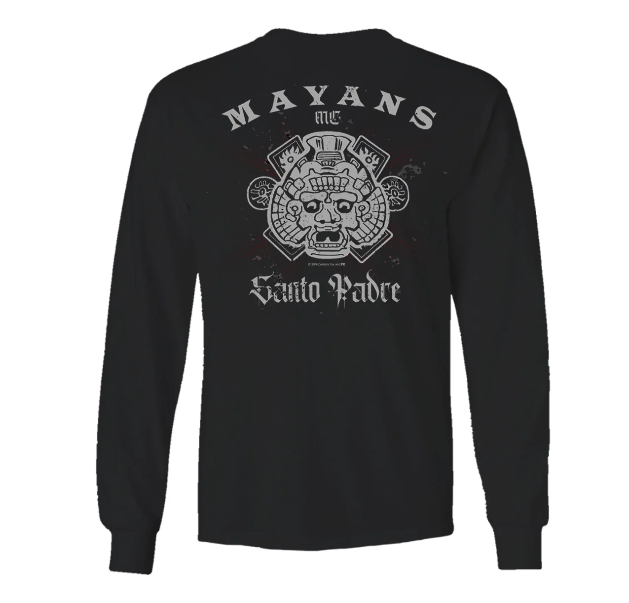 Mayans M.C. Embellish Cross Adult Long Sleeve T-Shirt - Image 3