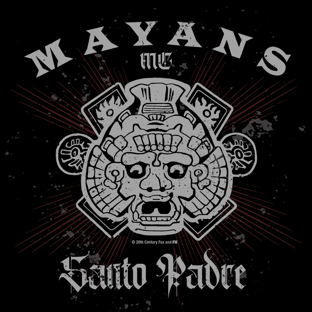 Mayans M.C. Embellish Cross Adult Long Sleeve T-Shirt - Image 4