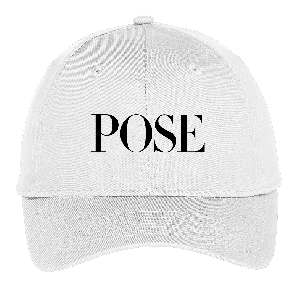 POSE Black & White Logo Embroidered Hat
