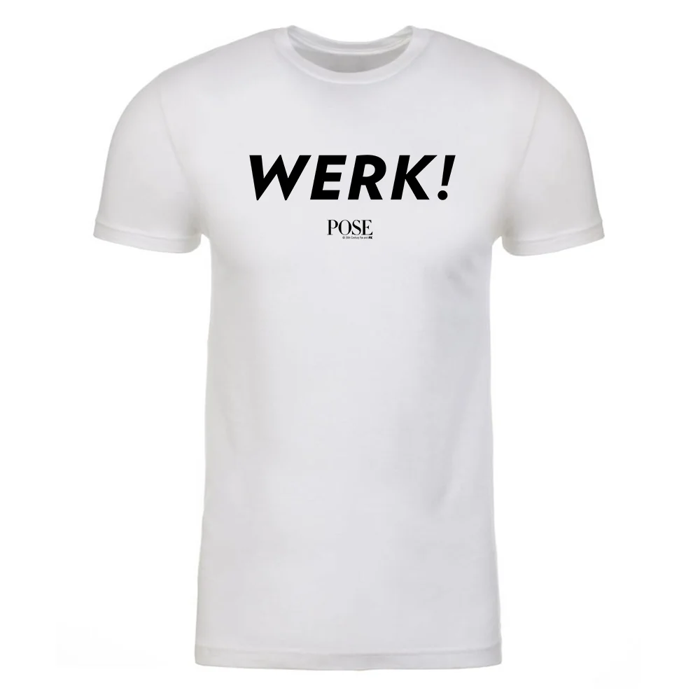 POSE Black & White WERK! Adult Short Sleeve T-Shirt - Image 3