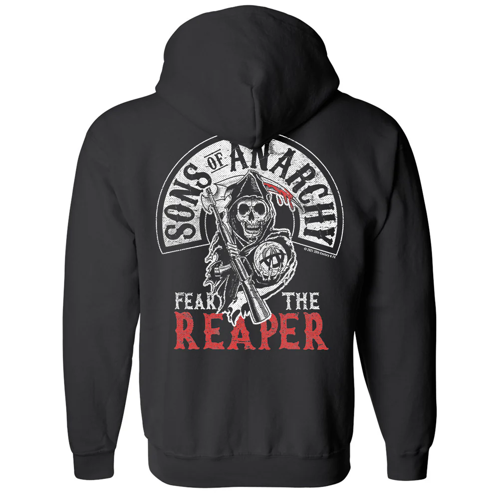 Sons of Anarchy Fear The Reaper Fleece Zip-Up Hooded Sweatshirt - Image 2