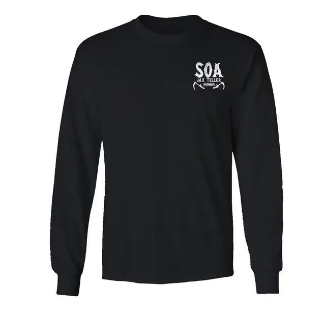 Sons of Anarchy Jax Teller Armed Adult Long Sleeve T-Shirt - Image 3