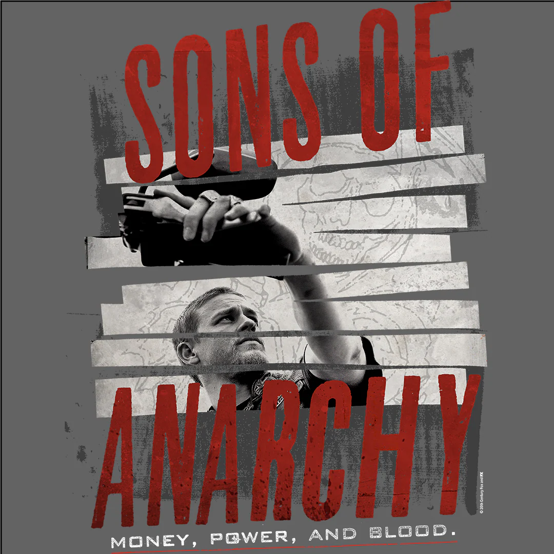 Sons of Anarchy Money Power Blood Adult Short Sleeve T-Shirt - Image 2