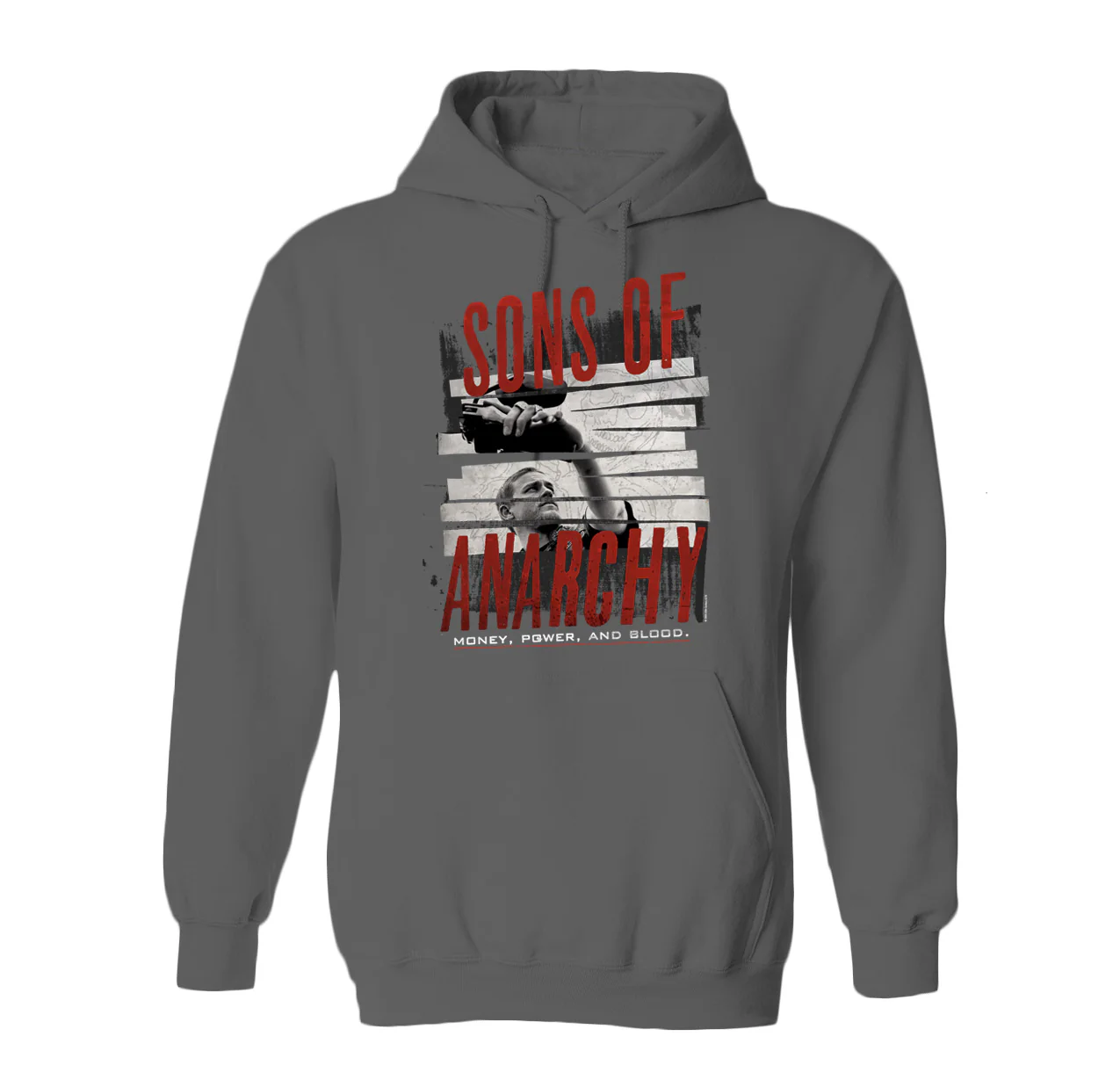 Sons of Anarchy Money Power Blood Fleece Hooded Sweatshirt