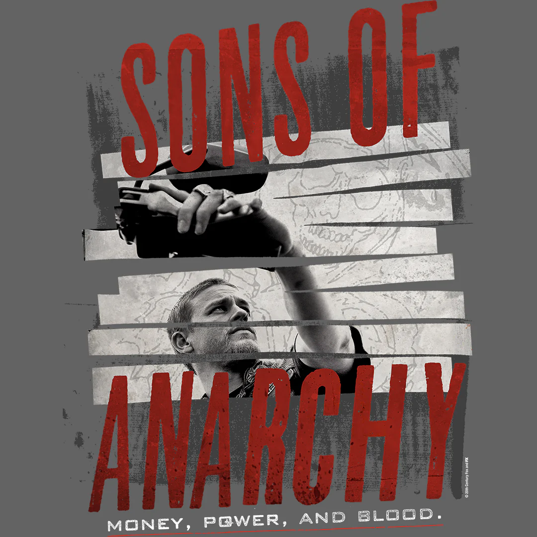 Sons of Anarchy Money Power Blood Fleece Hooded Sweatshirt - Image 2